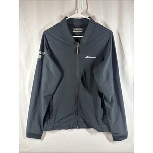 Babolat Lightweight Men's Long Sleeve Medium Black Tennis Jacket Stretch Zipper